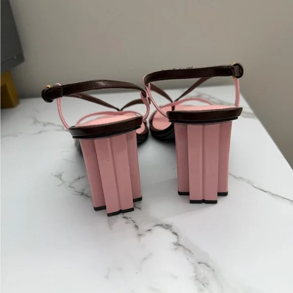 Tory Burch T Stamp Heel Sandals - Picture 4 of 7